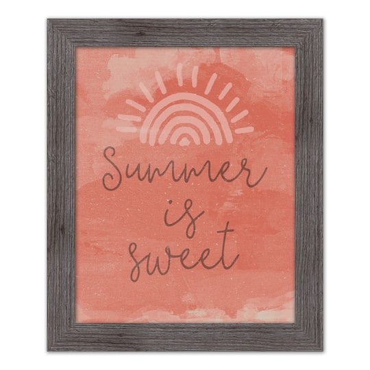 Summer is Sweet Western Gray Framed Print